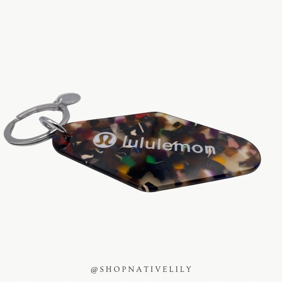 Lululemon Diamond Shaped Hotel Keychain, Brown Earth Multi - Picture 2 of 5